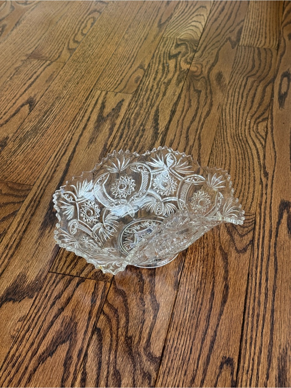 Pressed Glass Decorative Bowl - Clear